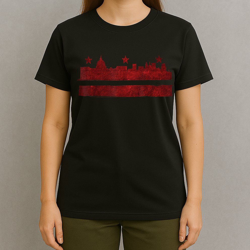 Vintage Skyline Washington Dc Flag Cities Usa Pride TShirt T-Shirt