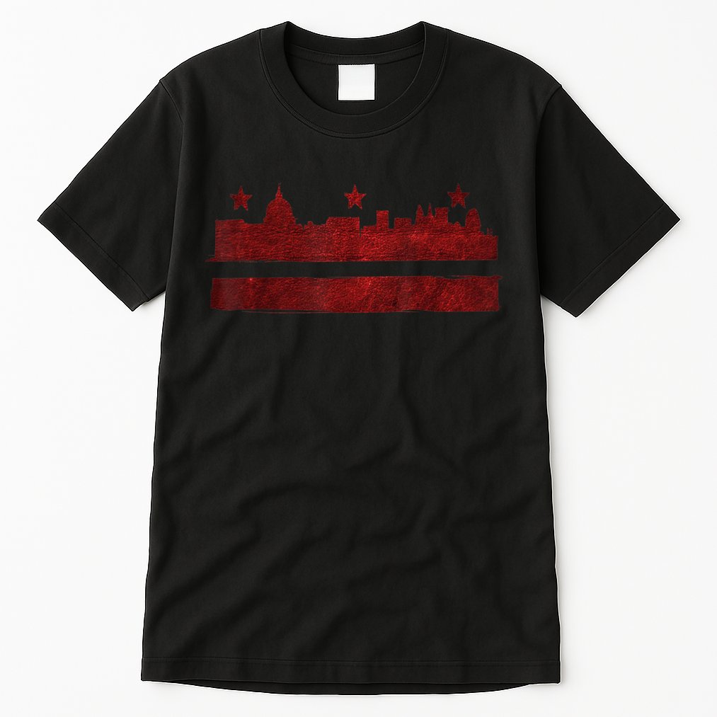 Vintage Skyline Washington Dc Flag Cities Usa Pride TShirt Tall T-Shirt