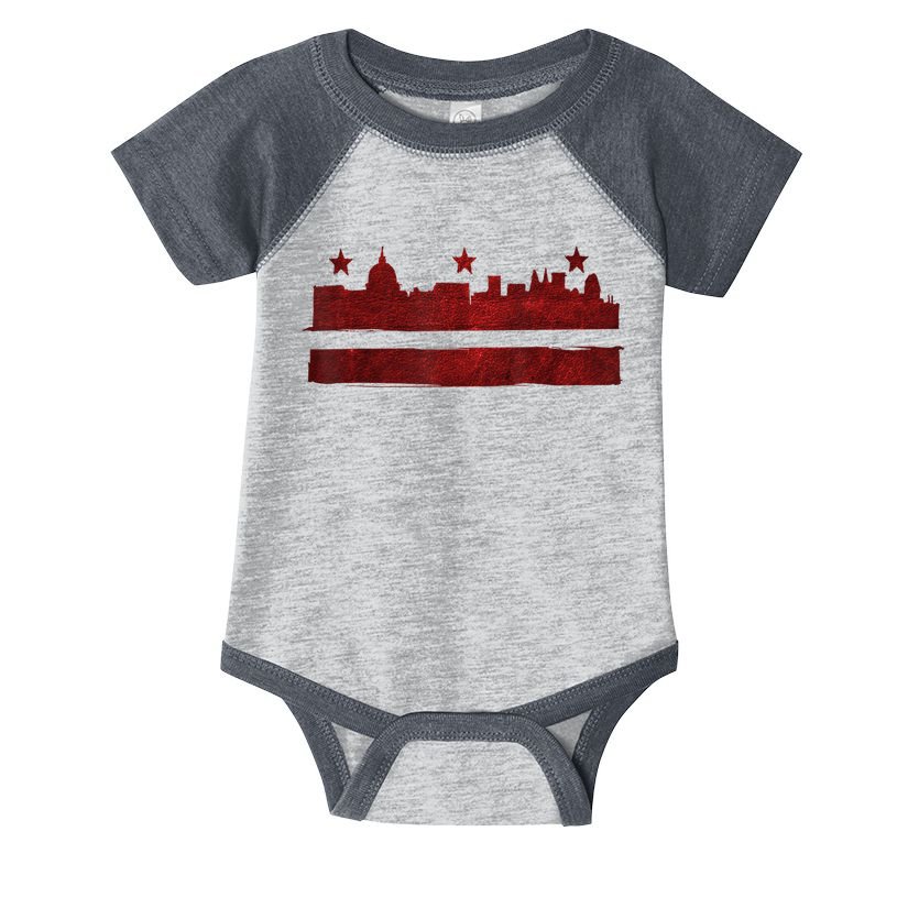 Vintage Skyline Washington Dc Flag Cities Usa Pride TShirt Infant Baby Jersey Bodysuit