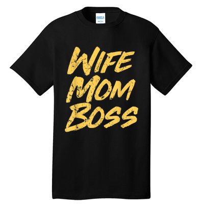 Vintage Stylish Wife Mom Boss Funny Mother's Day Tall T-Shirt