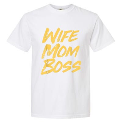 Vintage Stylish Wife Mom Boss Funny Mother's Day Garment-Dyed Heavyweight T-Shirt