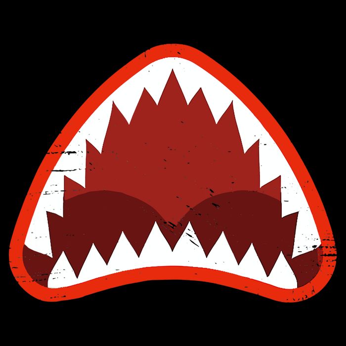 Vintage Shark With Open Mouth Bucket Hat