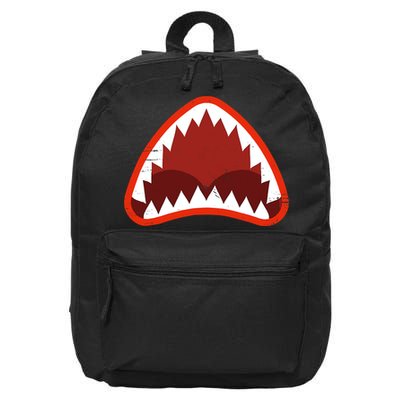 Vintage Shark With Open Mouth 16 in Basic Backpack