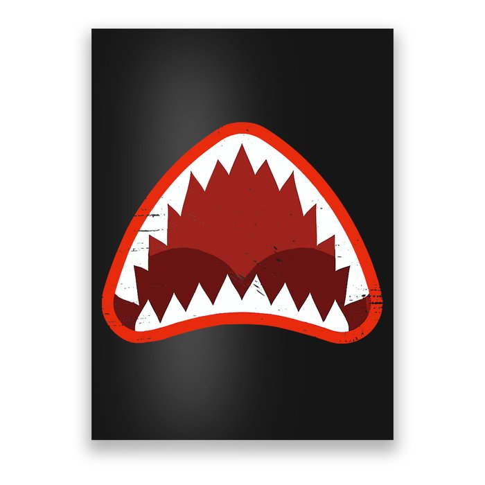 Vintage Shark With Open Mouth Poster
