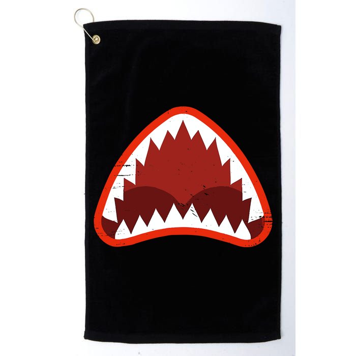 Vintage Shark With Open Mouth Golf Towel