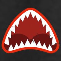 Vintage Shark With Open Mouth Golf Towel