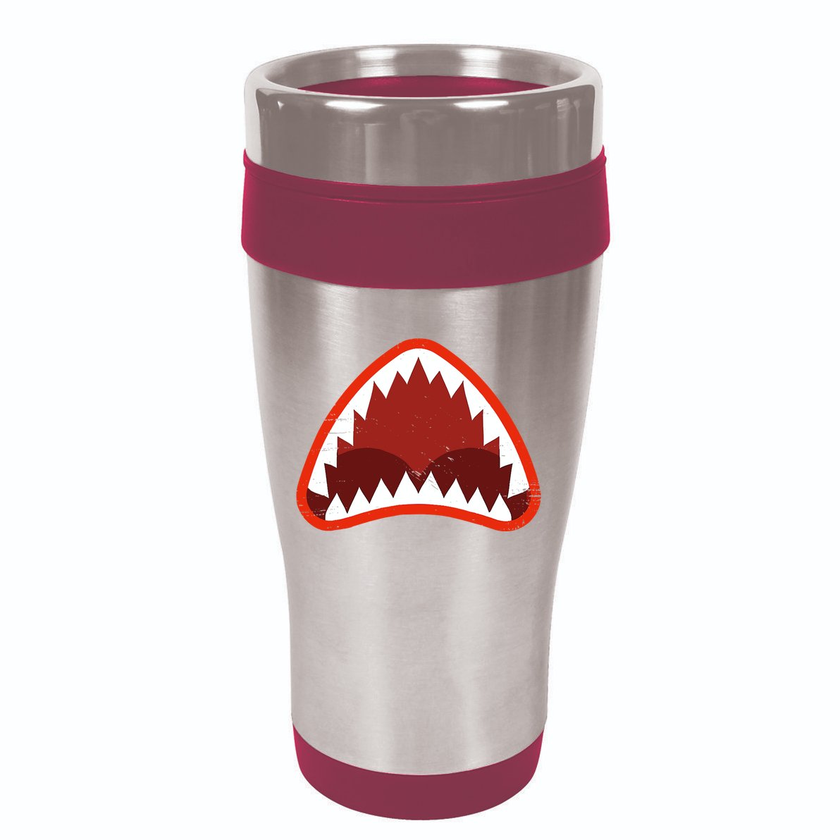 Vintage Shark With Open Mouth 16oz Travel Tumbler