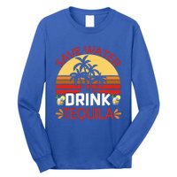 Vintage Save Water Tequila Mexico Beach Cinco De Mayo Meaningful Gift Long Sleeve Shirt