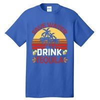 Vintage Save Water Tequila Mexico Beach Cinco De Mayo Meaningful Gift Tall T-Shirt