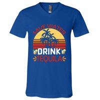 Vintage Save Water Tequila Mexico Beach Cinco De Mayo Meaningful Gift V-Neck T-Shirt