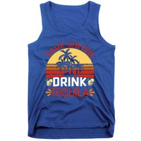 Vintage Save Water Tequila Mexico Beach Cinco De Mayo Meaningful Gift Tank Top