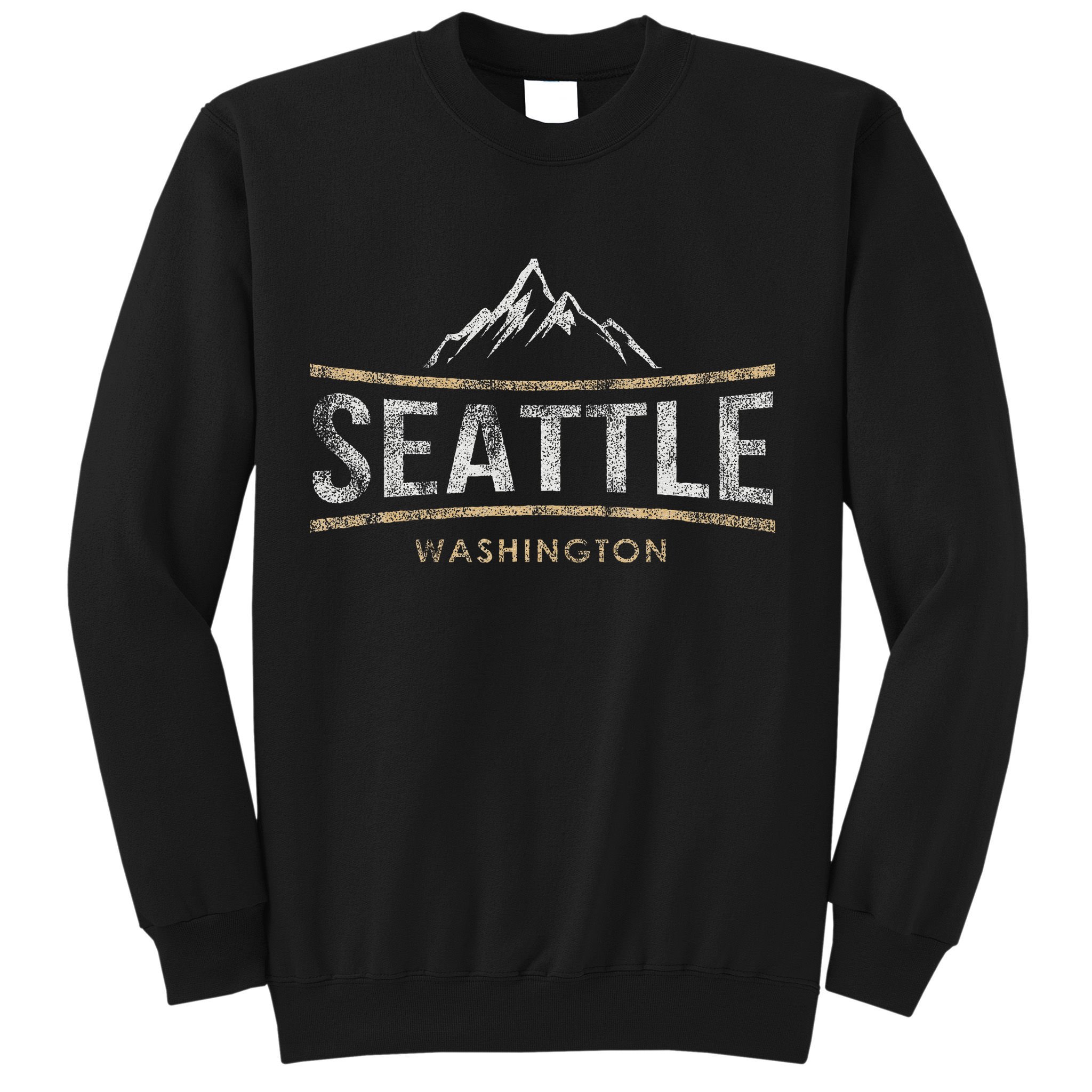 Vintage Seattle Washington Retro Mountain Travel Souvenir Sweatshirt