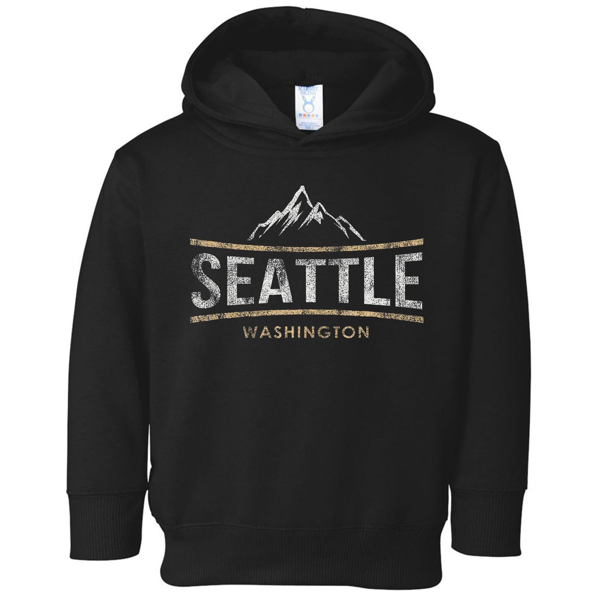 Vintage Seattle Washington Retro Mountain Travel Souvenir Toddler Hoodie