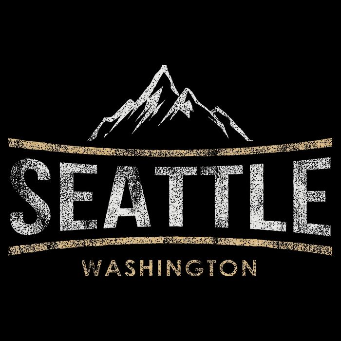 Vintage Seattle Washington Retro Mountain Travel Souvenir Toddler Hoodie