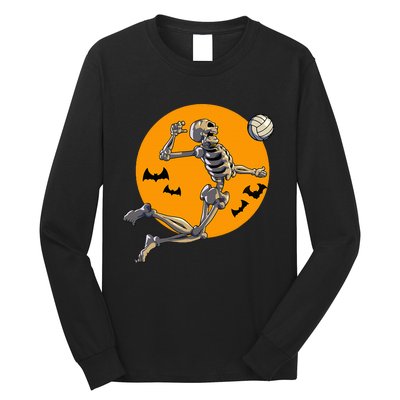 Volleyball Skeleton Women Volleyball Player Long Sleeve Shirt