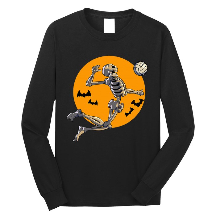 Volleyball Skeleton Women Volleyball Player Long Sleeve Shirt