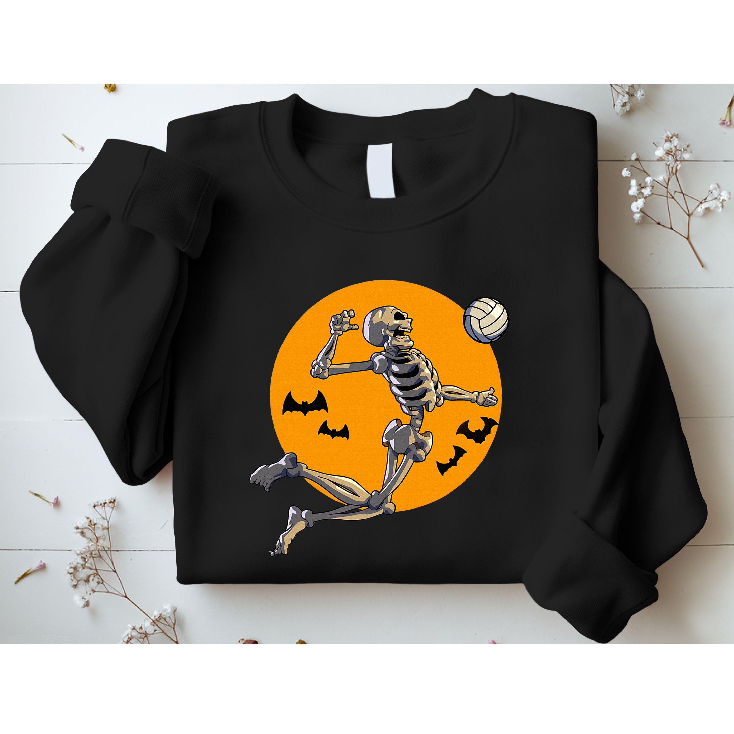 Volleyball Skeleton Women Volleyball Player Sweatshirt