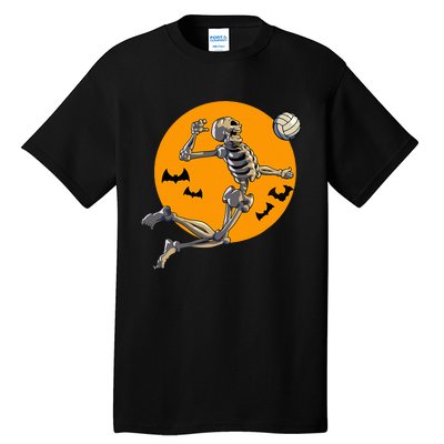 Volleyball Skeleton Women Volleyball Player Tall T-Shirt