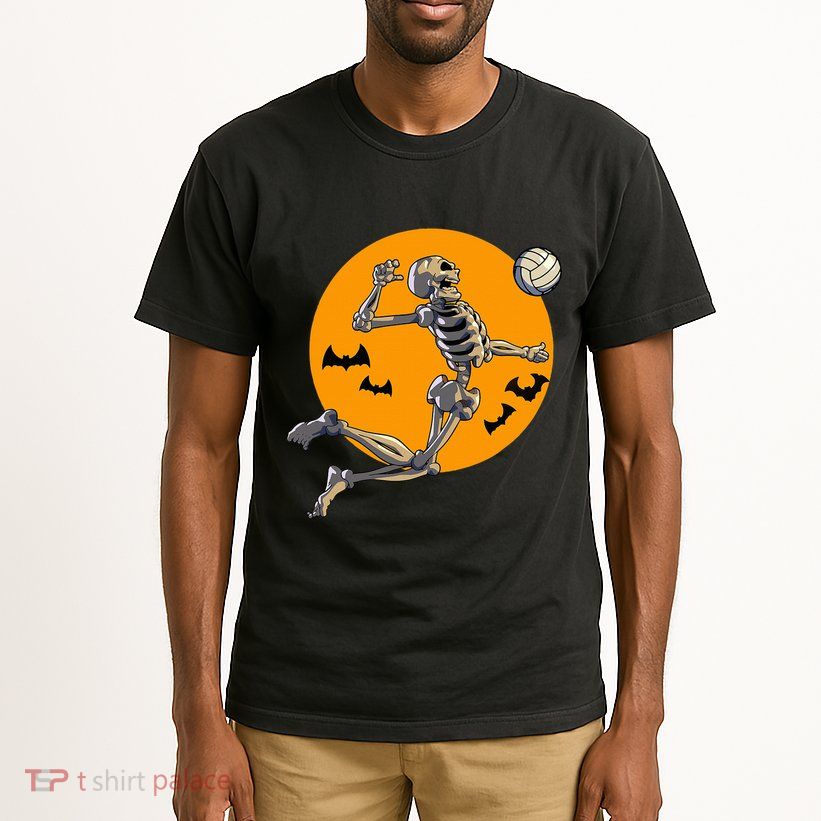 Volleyball Skeleton Women Volleyball Player Tall T-Shirt