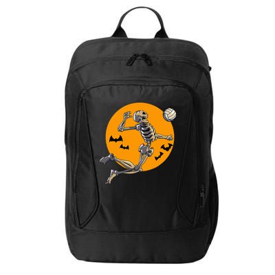 Volleyball Skeleton Women Volleyball Player City Backpack