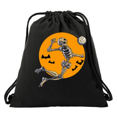 Volleyball Skeleton Women Volleyball Player Drawstring Bag