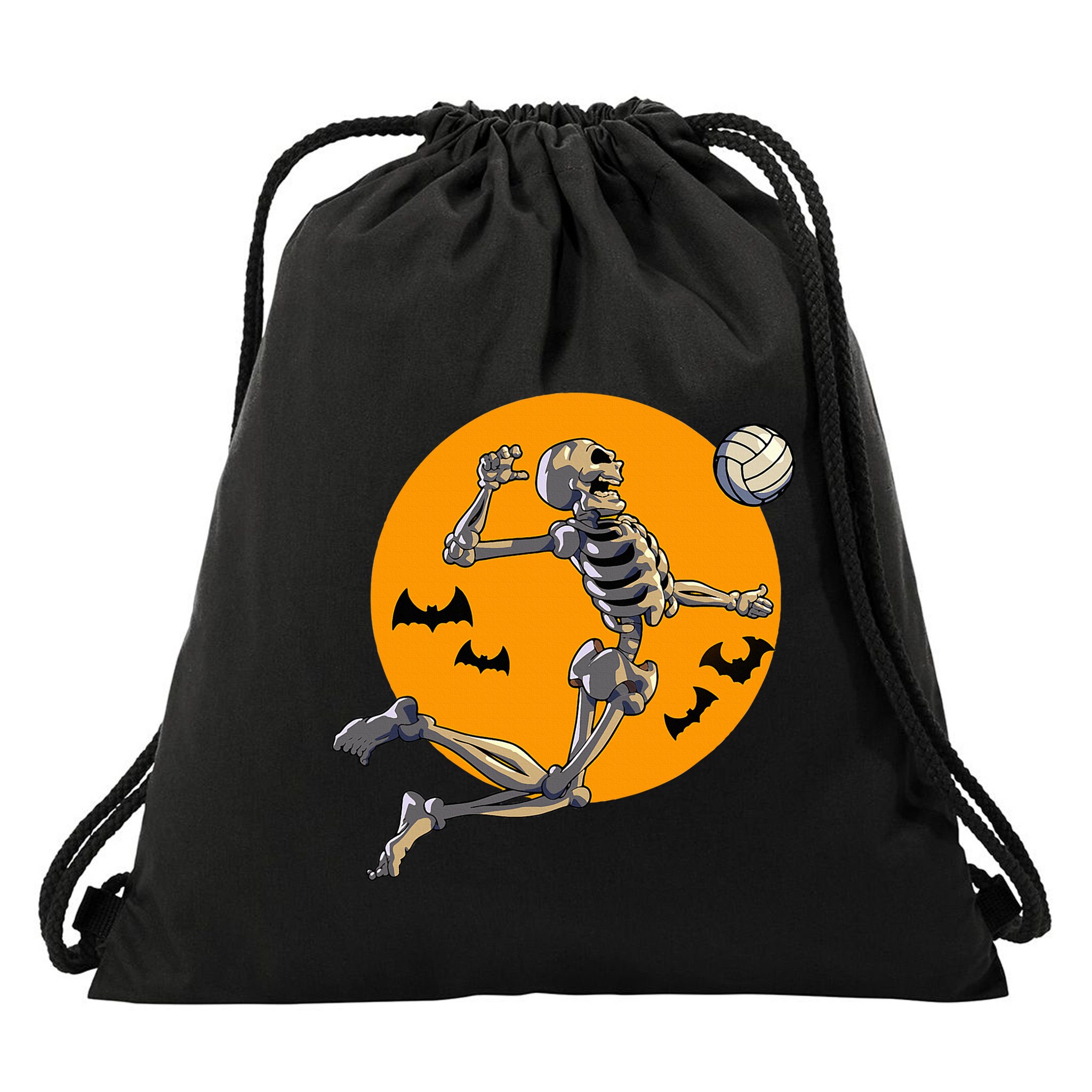 Volleyball Skeleton Women Volleyball Player Drawstring Bag