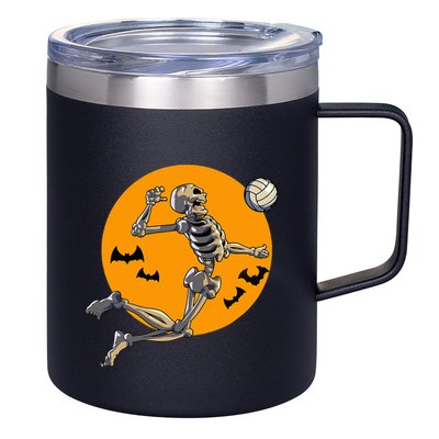 Volleyball Skeleton Women Volleyball Player 12oz Stainless Steel Coffee Mug