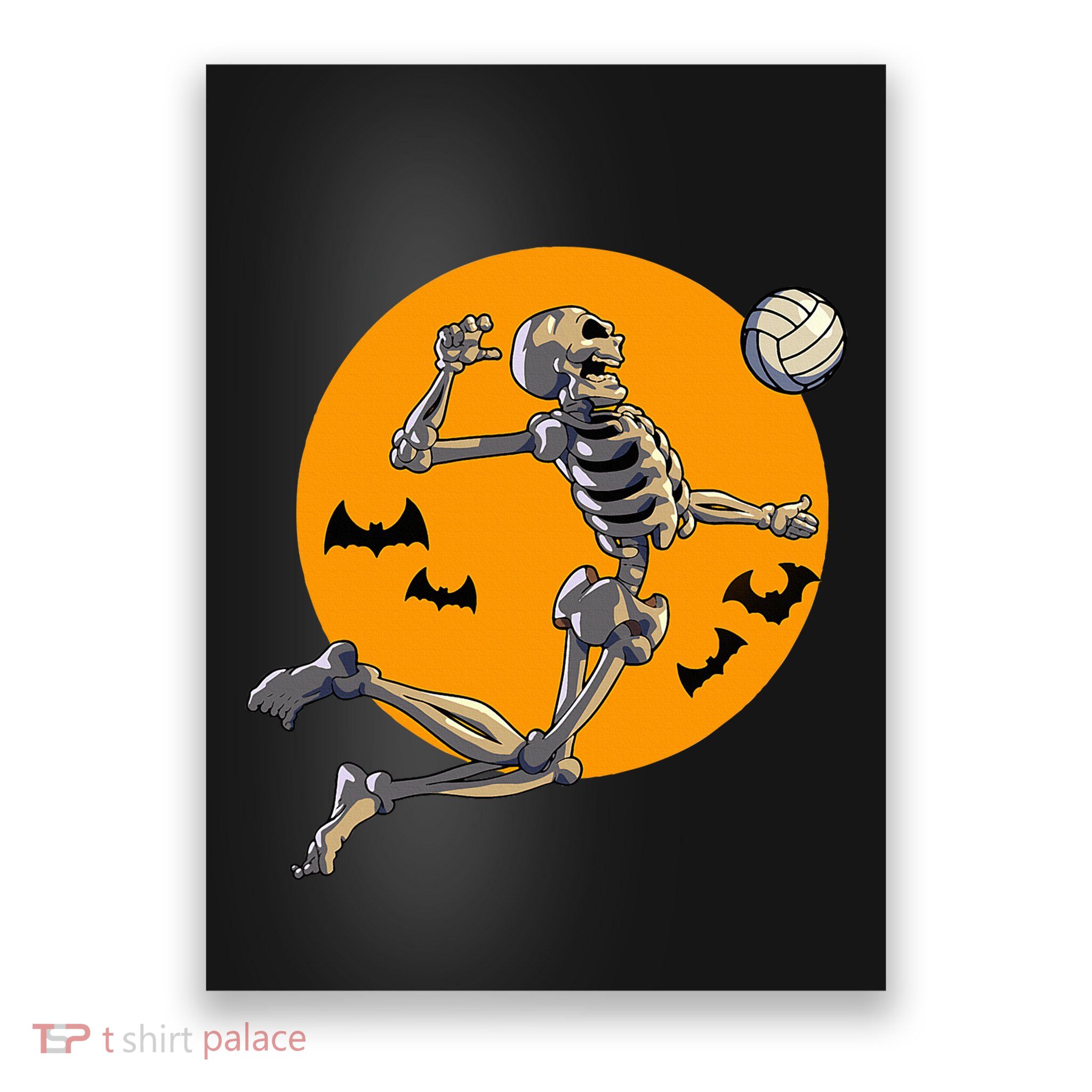 Volleyball Skeleton Women Volleyball Player Poster