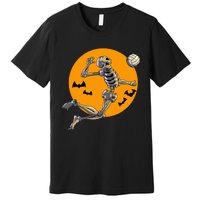 Volleyball Skeleton Women Volleyball Player Premium T-Shirt