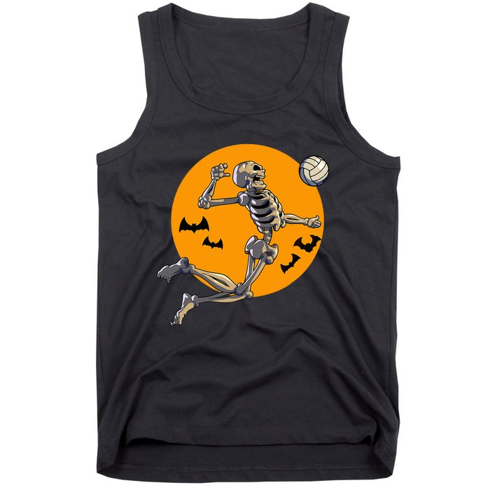 Volleyball Skeleton Women Volleyball Player Tank Top