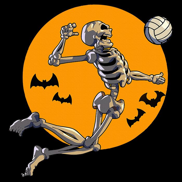 Volleyball Skeleton Women Volleyball Player Women's V-Neck T-Shirt