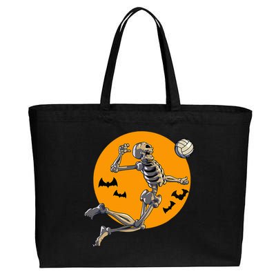 Volleyball Skeleton Women Volleyball Player Cotton Canvas Jumbo Tote