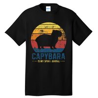 Vintage Style Wildlife Animal Respect The Capybara Tall T-Shirt