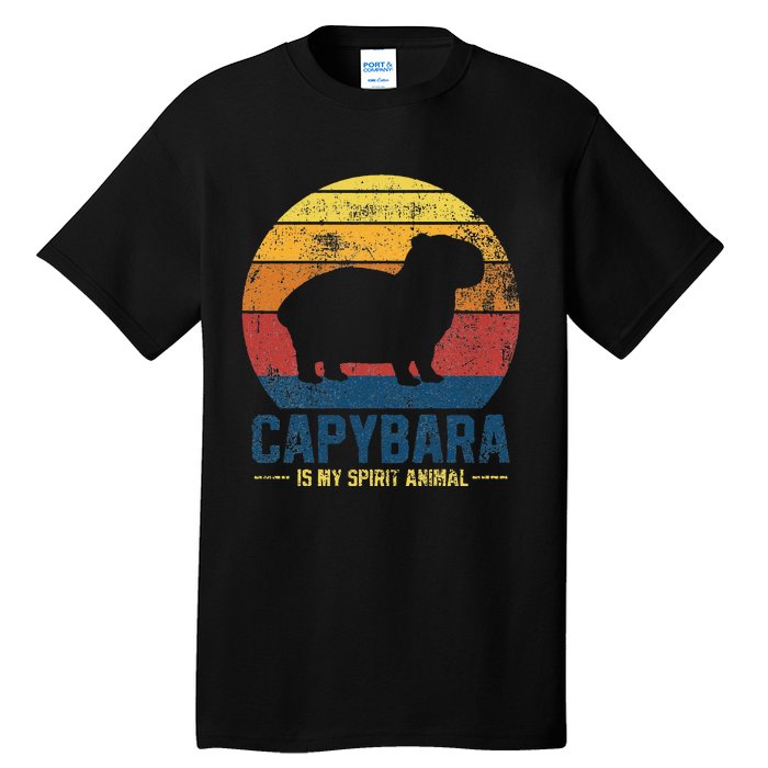 Vintage Style Wildlife Animal Respect The Capybara Tall T-Shirt