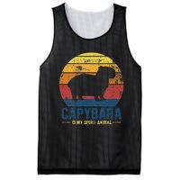 Vintage Style Wildlife Animal Respect The Capybara Mesh Reversible Basketball Jersey Tank