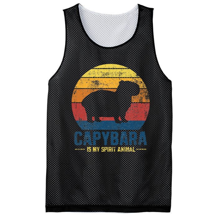 Vintage Style Wildlife Animal Respect The Capybara Mesh Reversible Basketball Jersey Tank