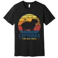 Vintage Style Wildlife Animal Respect The Capybara Premium T-Shirt