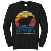 Vintage Style Wildlife Animal Respect The Capybara Tall Sweatshirt