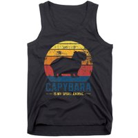 Vintage Style Wildlife Animal Respect The Capybara Tank Top