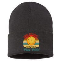 Vintage Sorry What I Said While Playing Pickleball Player Sustainable Knit Beanie