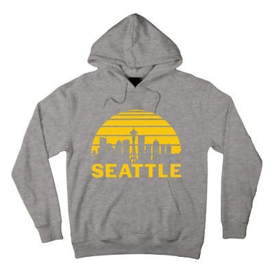 Vintage Seattle Washington Cityscape Retro Tall Hoodie