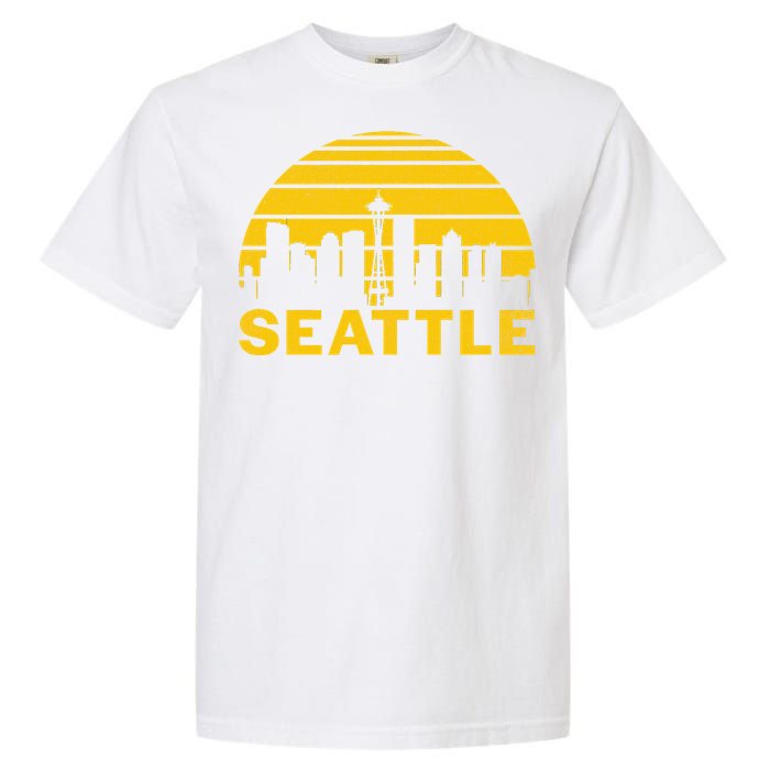 Vintage Seattle Washington Cityscape Retro Garment-Dyed Heavyweight T-Shirt