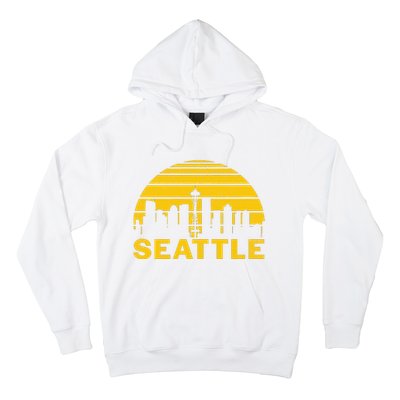 Vintage Seattle Washington Cityscape Retro Hoodie