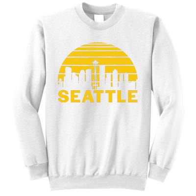 Vintage Seattle Washington Cityscape Retro Sweatshirt