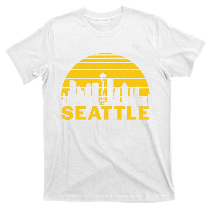 Vintage Seattle Washington Cityscape Retro T-Shirt