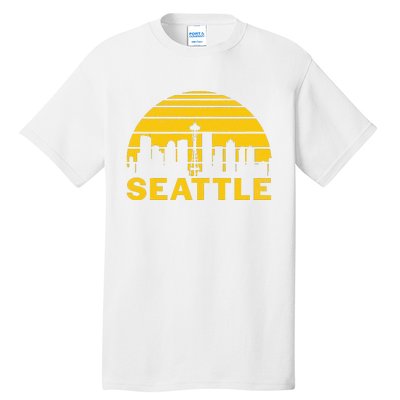 Vintage Seattle Washington Cityscape Retro Tall T-Shirt