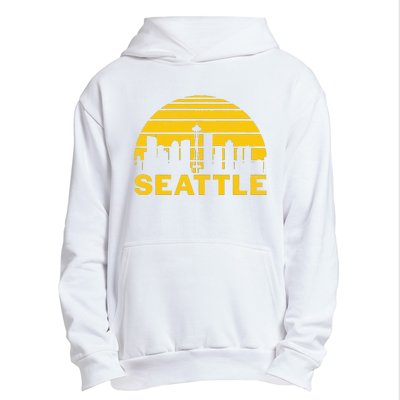 Vintage Seattle Washington Cityscape Retro Urban Pullover Hoodie