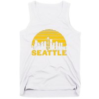 Vintage Seattle Washington Cityscape Retro Tank Top