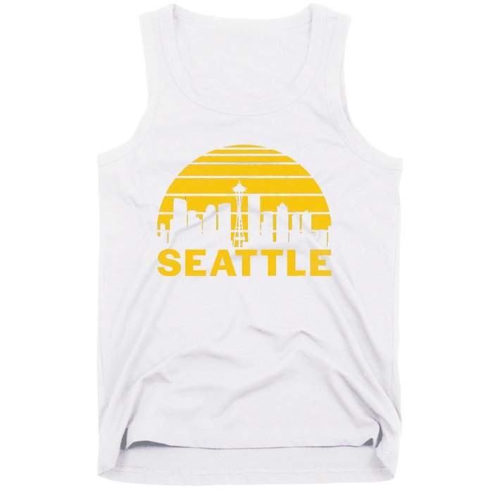 Vintage Seattle Washington Cityscape Retro Tank Top