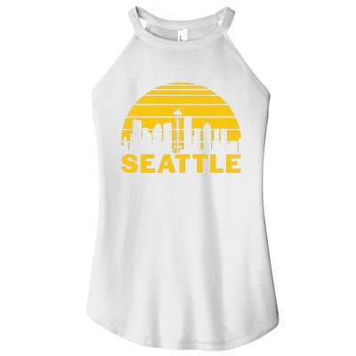 Vintage Seattle Washington Cityscape Retro Women's Perfect Tri Rocker Tank